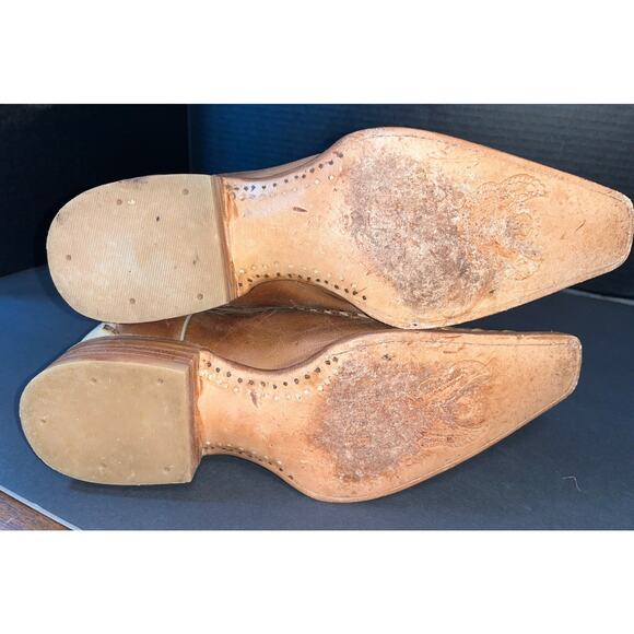 Aguila Real Men’s Embellished Brown Tan Long Toe Western Boots‎ US 7.5 main image 8